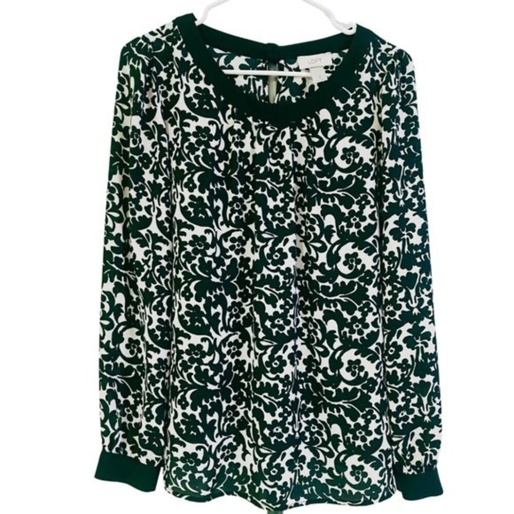 LOFT Long Sleeve Floral Women's Blouse Size M